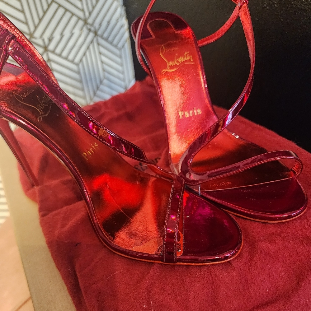 Ruby red Louboutin heels